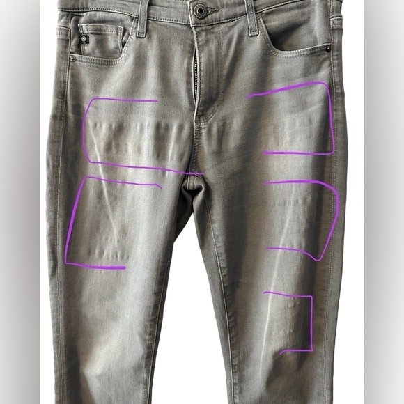 AG Adriano Goldschmied Stevie Slim Straight Ankle Jean gray size 26R - Picture 4 of 12